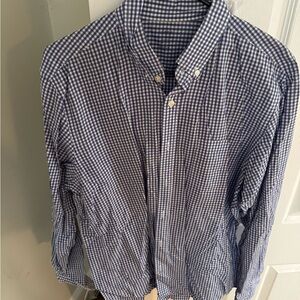 J. Crew Blue and White Gingham Shirt